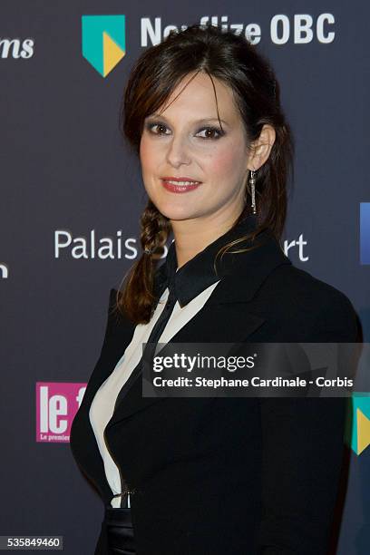 Elodie Navarre attends the Trophees Du Film Francais 20th Ceremony at Palais Brongniart, in Paris.