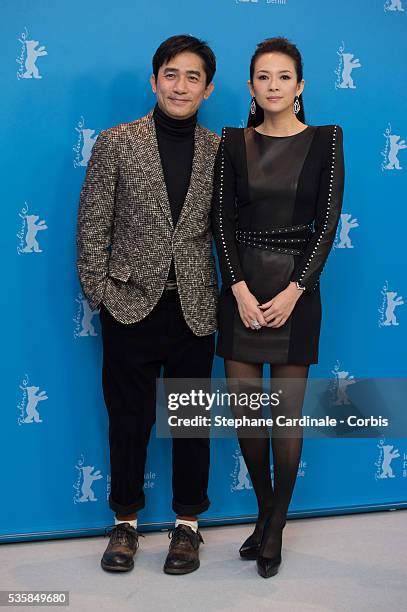 Actor Tony Leung Chiu Wai and Actress Ziyi Zhang attend The Grandmaster Photocall during the 63rd Berlinale International Film Festival at the Grand...