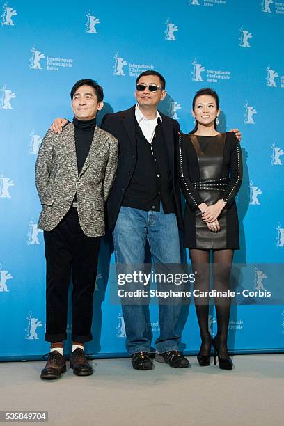 Actor Tony Leung Chiu Wai, director Wong Kar Wai and actress Ziyi Zhang attend The Grandmaster Photocall during the 63rd Berlinale International Film...