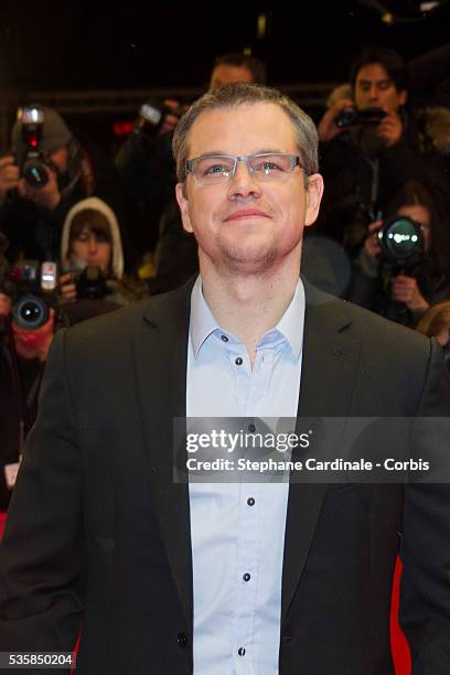 Actor Matt Damon attends Promised Land Premiere during the 63rd Berlinale International Film Festival at Berlinale Palast, in Berlin.