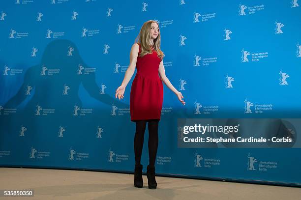 Amanda Seyfried attends the Lovelace Photocall during the 63rd Berlinale International Film Festival at Grand Hyatt Hotel in Berlin.