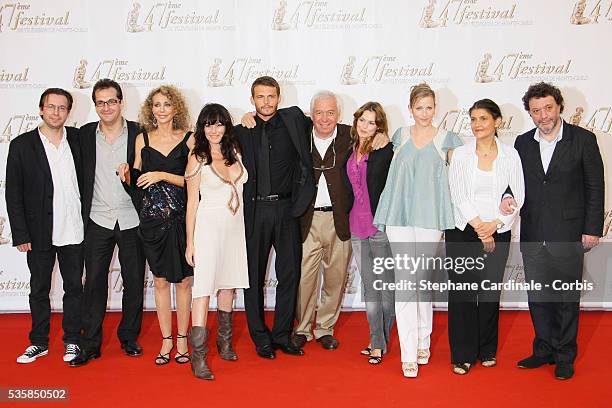 Crew, including the cast of "Mystere", with actors Marisa Berenson, Lio, Arnaud Binard, Toinette Laquiere and Babsie Steger at photo call.