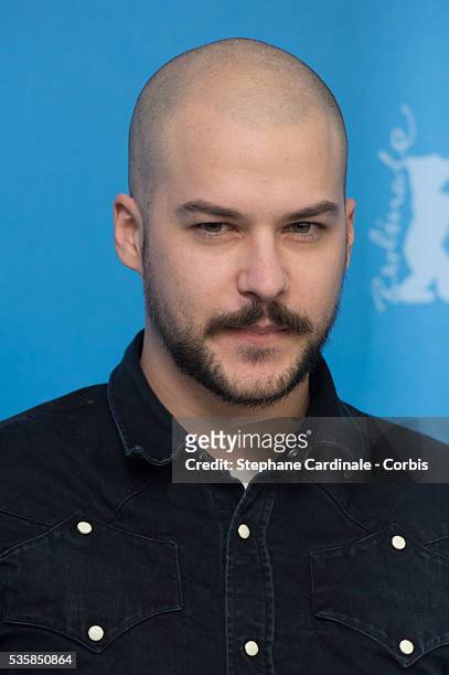Actor Marc-Andre Grondin attends the Vic + Flo saw a bear Photocall during the 63rd Berlinale International Film Festival, at Grand Hyatt Hotel in...