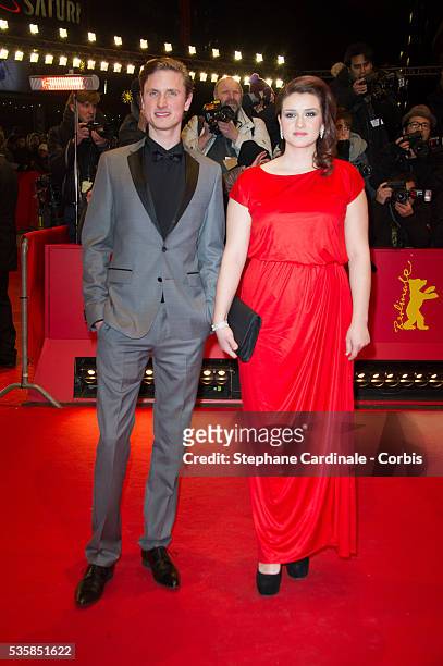 Mikkel Boe Folsgaard and Nermina Lukac attend the 'Before Midnight' Premiere during the 63rd Berlinale International Film Festival at the Berlinale...