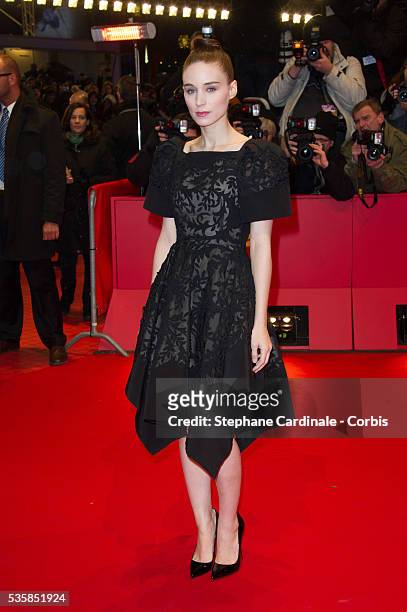 Actress Rooney Mara attends the 'Side Effects' Premiere during the 63rd Berlinale International Film Festival at Berlinale Palast, in Berlin.