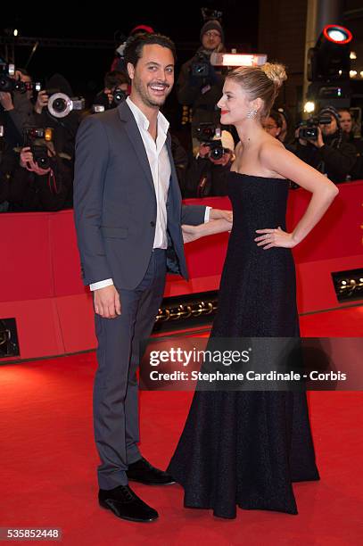 Actor Jack Huston and actress Melanie Laurent attend the 'Night Train to Lisbon' Premiere during the 63rd Berlinale International Film Festival at...