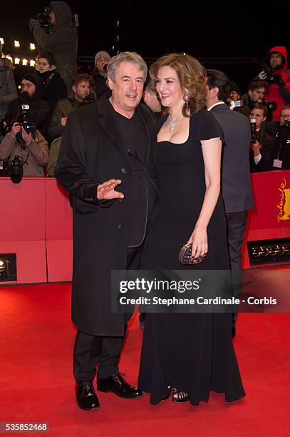 Actress Martina Gedeck and Markus Imboden attend the 'Night Train to Lisbon' Premiere during the 63rd Berlinale International Film Festival at...