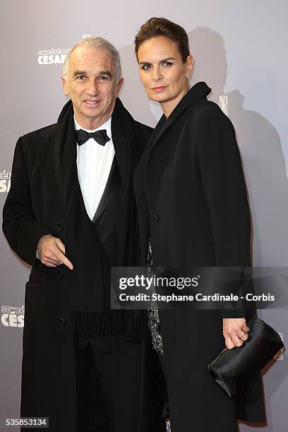 Alain Terzian and his Wife Brune de Margerie arrive at Cesar Film Awards 2013 at Theatre du Chatelet, in Paris.