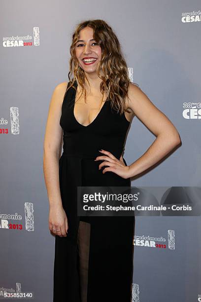 Izia Higelin arrives at Cesar Film Awards 2013 at Theatre du Chatelet, in Paris.