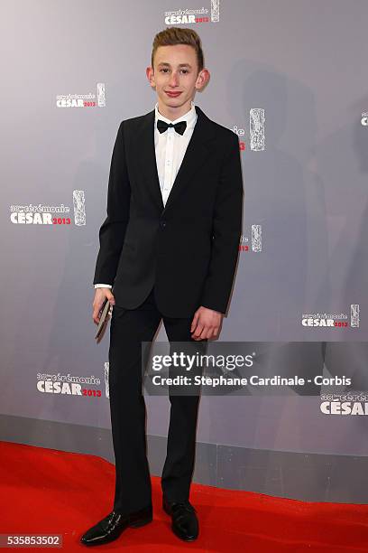 Kacey Mottet Klein arrives at Cesar Film Awards 2013 at Theatre du Chatelet, in Paris.