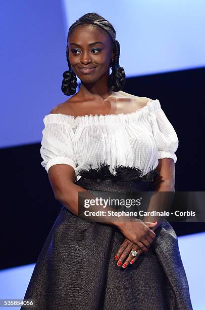 Aissa Maiga during the Cesar Awards Ceremony 2013 at Theatre du Chatelet, in Paris.