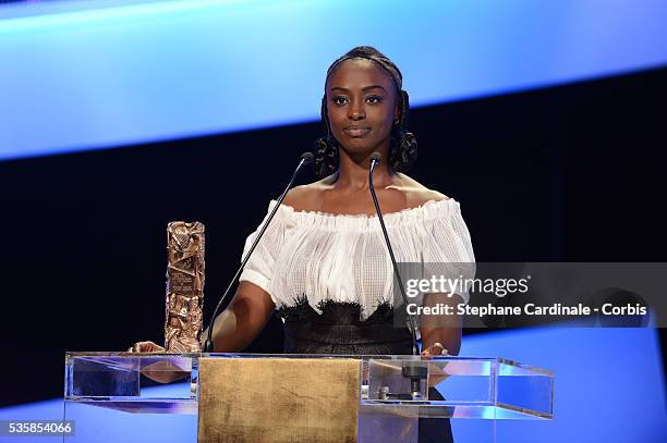 Aissa Maiga during the Cesar Awards Ceremony 2013 at Theatre du Chatelet, in Paris.