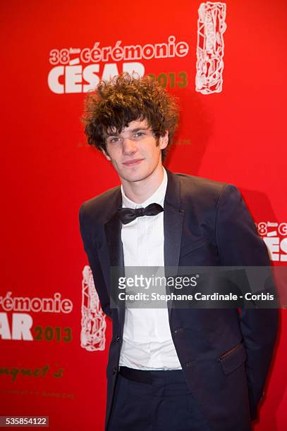 Felix Moati attends the Cesar Film Awards Dinner 2013 at Le Fouquet's, in Paris.