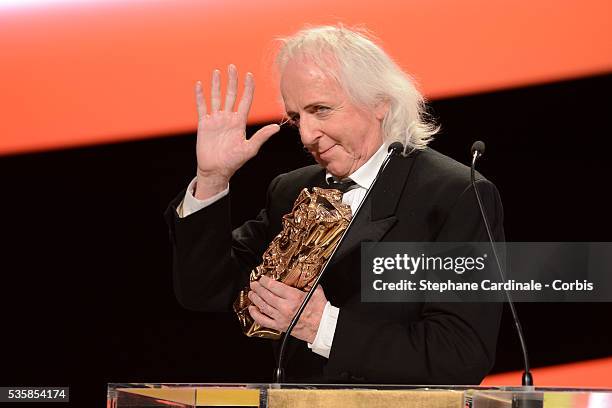 Christian Gasc receives the Best Costume Design Cesar for 'Les adieux a la reine' during the Cesar Awards Ceremony 2013 at Theatre du Chatelet, in...