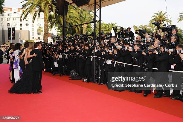 Photographers at the premiere of "Blindness" during the 61st Cannes Film Festival.