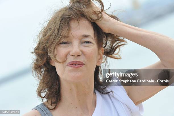 Jane Birkin at the photo call of "Peaceful March to Save Burma" during the 61st Cannes Film Festival.