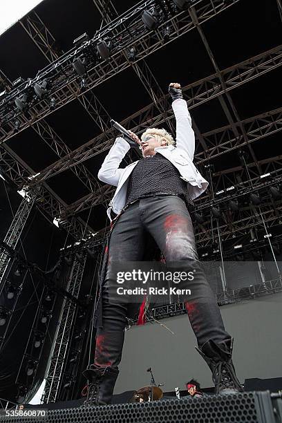 James Michael of Sixx:A.M. Performs onstage during River City Rockfest at the AT&T Center on May 29, 2016 in San Antonio, Texas.