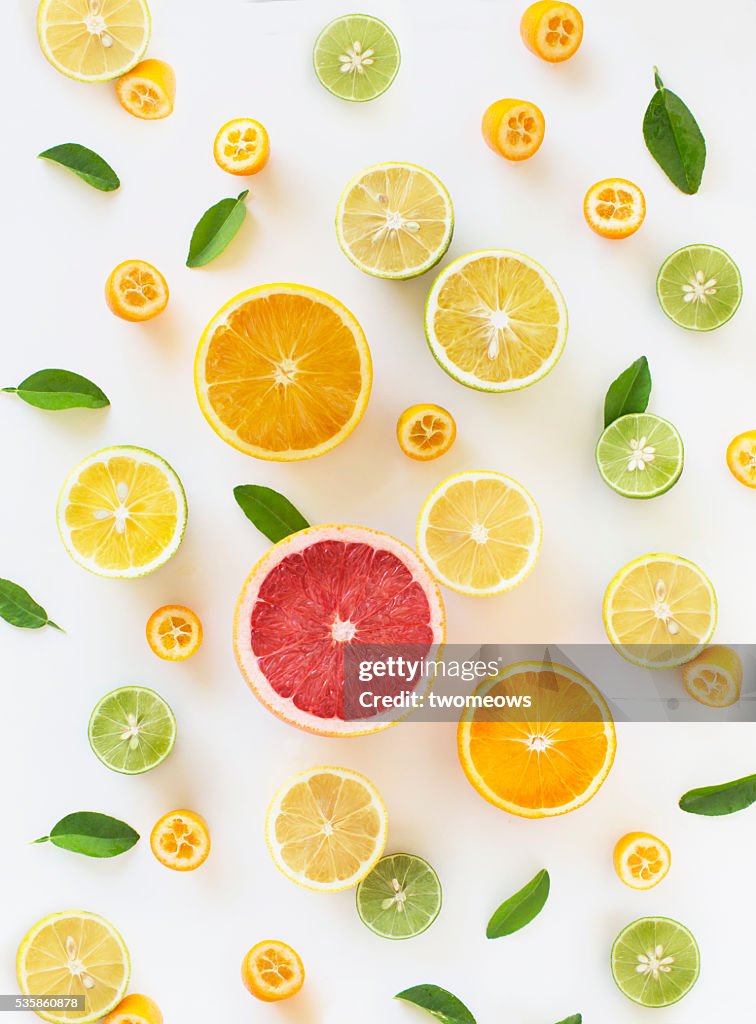 Fresh citrus fruit slice design pattern background.