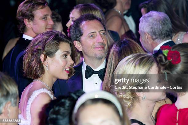 Charlotte Casiraghi and Gad Elmaleh dance during the 'Bal De La Rose Du Rocher' in aid of the Fondation Princess Grace on the 150th Anniversary of...