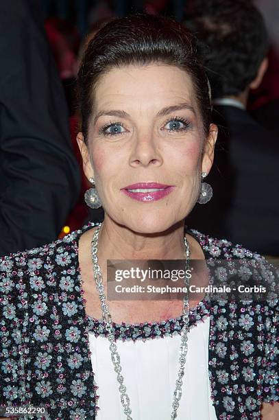 Princess Caroline of Hanover attends the 'Bal De La Rose Du Rocher' in aid of the Fondation Princess Grace on the 150th Anniversary of the SBM at...