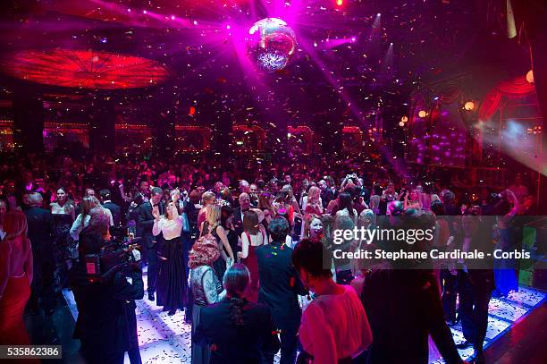 General view of atmosphere during the 'Bal De La Rose Du Rocher' in aid of the Fondation Princess Grace on the 150th Anniversary of the SBM at...