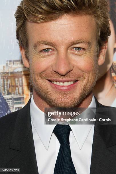 Actor Simon Baker attends 'Mariage A l'Anglaise' Premiere, held at Cinema UGC Normandie, in Paris.