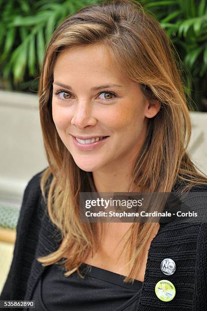 French TV journalist Melissa Theuriau supports "Action Contre la Faim" foundation in the operation "One Coffee Against Famine".