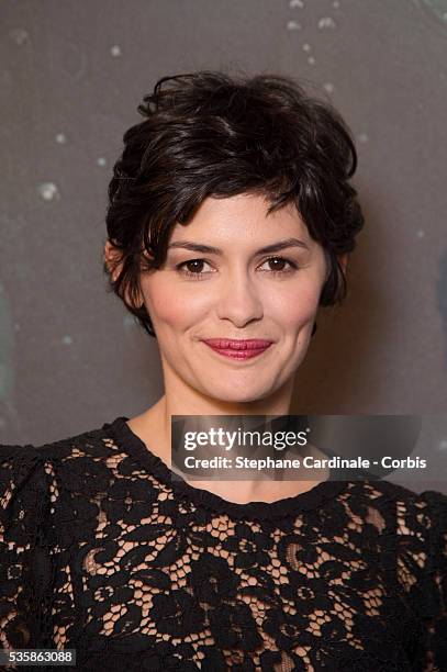 Audrey Tautou attends the 'L'Ecume Des Jours' Paris Premiere at Cinema UGC Normandie, in Paris.