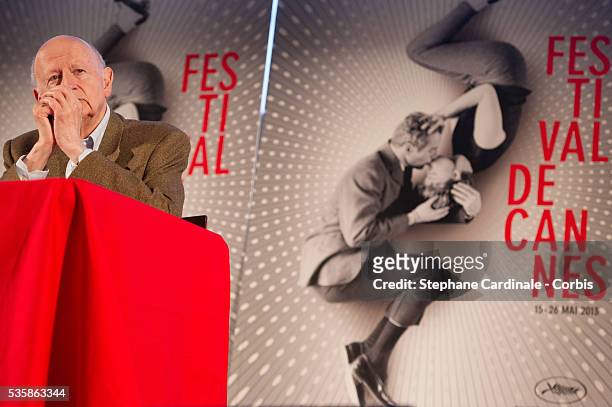 Gilles Jacob attends the 66th Cannes Film Festival Official Selection Presentation - Press Conference at Cinema UGC Normandie