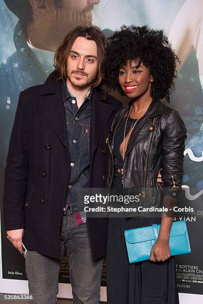 Inna Modja and Marco attend the 'L'Ecume Des Jours' Paris Premiere at Cinema UGC Normandie, in Paris.