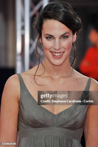 Julie Fournier attends the premiere of "Recount" at the 34th Deauville American Film Festival.