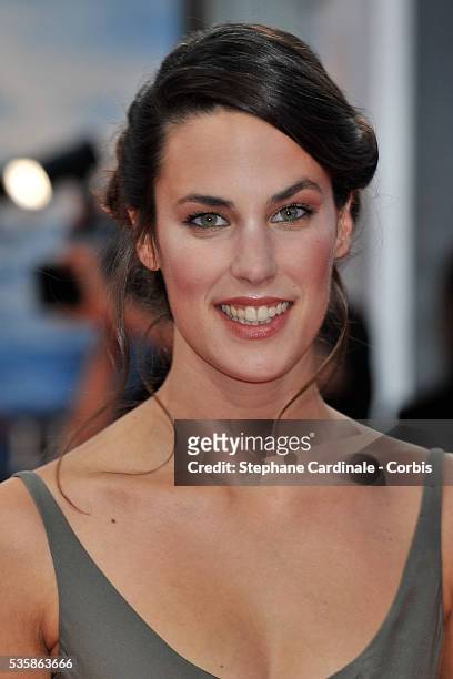 Julie Fournier attends the premiere of "Recount" at the 34th Deauville American Film Festival.