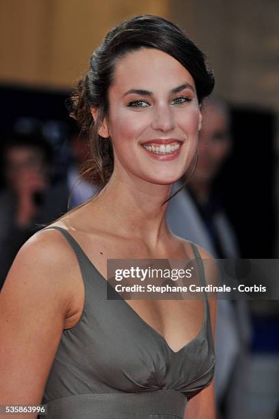 Julie Fournier attends the premiere of "Recount" at the 34th Deauville American Film Festival.