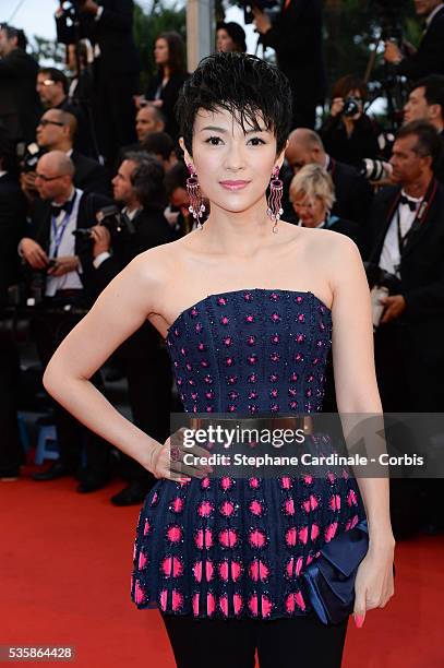 Zhang Ziyi attends the Opening Ceremony and 'The Great Gatsby' Premiere during the 66th Cannes International Film Festival.