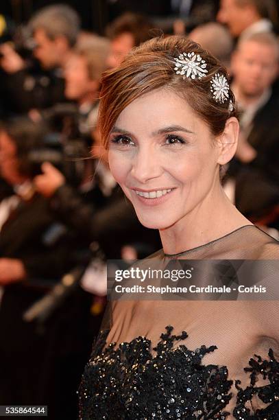 Clotilde Courau attends the Opening Ceremony and 'The Great Gatsby' Premiere during the 66th Cannes International Film Festival.