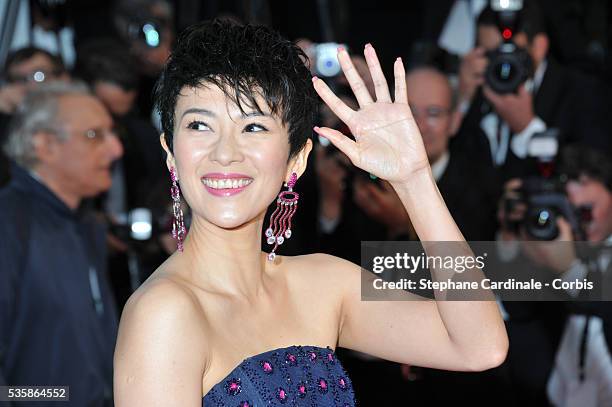 Zhang Ziyi attends the Opening Ceremony and 'The Great Gatsby' Premiere during the 66th Cannes International Film Festival.