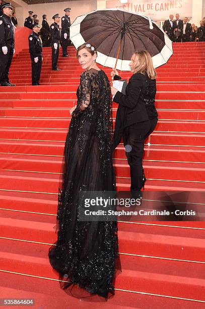 Clotilde Courau attends the Opening Ceremony and 'The Great Gatsby' Premiere during the 66th Cannes International Film Festival.