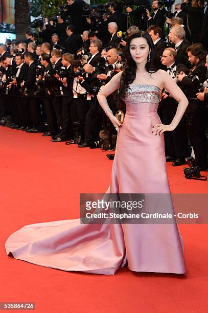 Fan Bingbing attends the Opening Ceremony and 'The Great Gatsby' Premiere during the 66th Cannes International Film Festival.