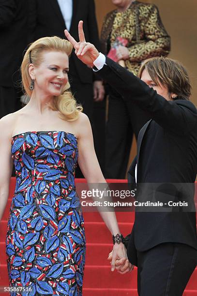 Nicole Kidman and Keith Urban attend the 'Inside Llewyn Davis' premiere during the 66th Cannes International Film Festival.