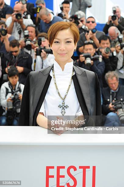 Sammi Cheng attends the 'Blind Detective' photo call during the 66th Cannes International Film Festival.
