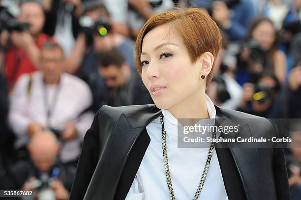 Sammi Cheng attends the 'Blind Detective' photo call during the 66th Cannes International Film Festival.