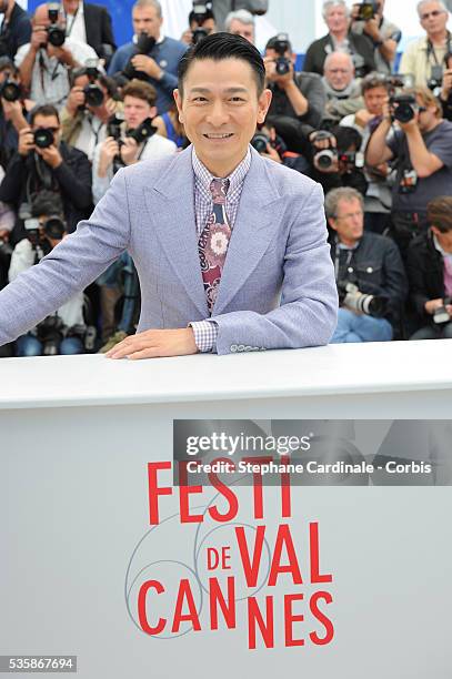 Andy Lau attends the 'Blind Detective' photo call during the 66th Cannes International Film Festival.