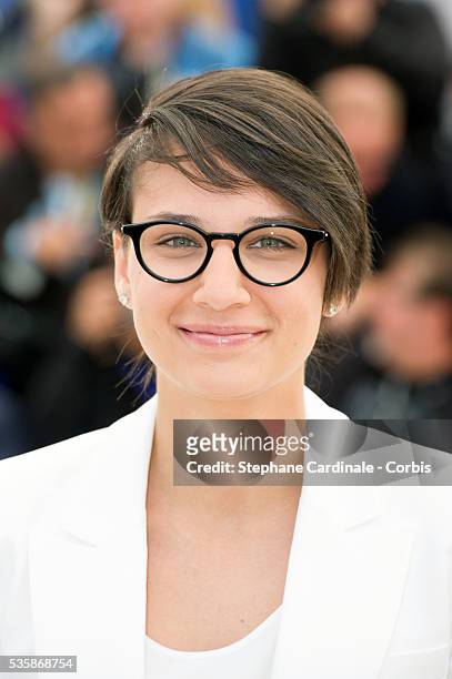 Director Chloe Robichaud attends the 'Sarah Prefere La Course' Photo call during the 66th Cannes International Film Festival.