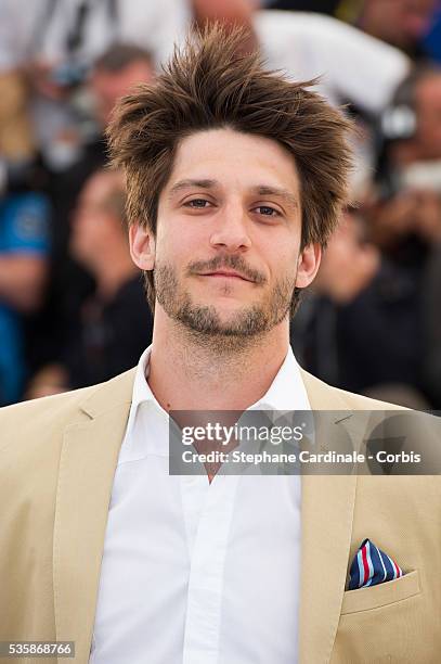 Jean-Sebastien Courchesne attends the 'Sarah Prefere La Course' Photo call during the 66th Cannes International Film Festival.