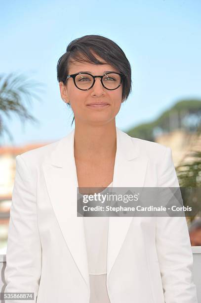 Director Chloe Robichaud attends the 'Sarah Prefere La Course' Photo call during the 66th Cannes International Film Festival.