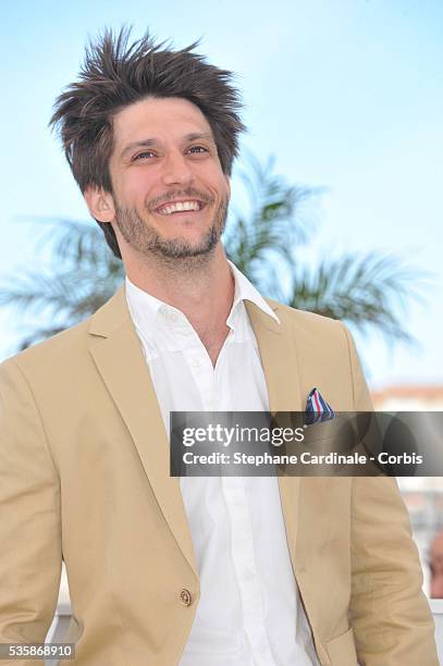 Jean-Sebastien Courchesne attends the 'Sarah Prefere La Course' Photo call during the 66th Cannes International Film Festival.