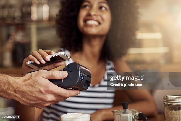 life's getting easier! - payment stockfoto's en -beelden