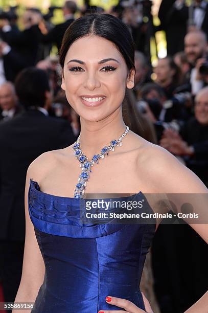 Moran Atias attends the 'Behind The Candelabra' premiere during the 66th Cannes International Film Festival.