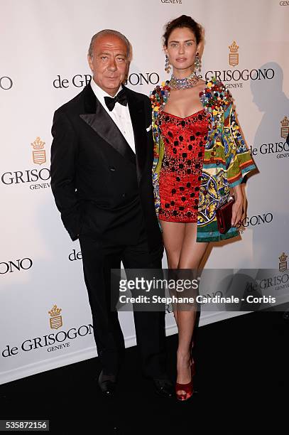 Fawaz Gruosi and Bianca Balti attend the 'de Grisogono Party' during the 66th Cannes International Film Festival.