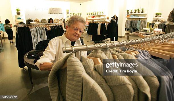 Joan Hartmann shops for clothing in Gap's new Forth & Towne store at Old Orchard Mall August 31, 2005 in Skokie, Illinois. Forth & Towne opened four...